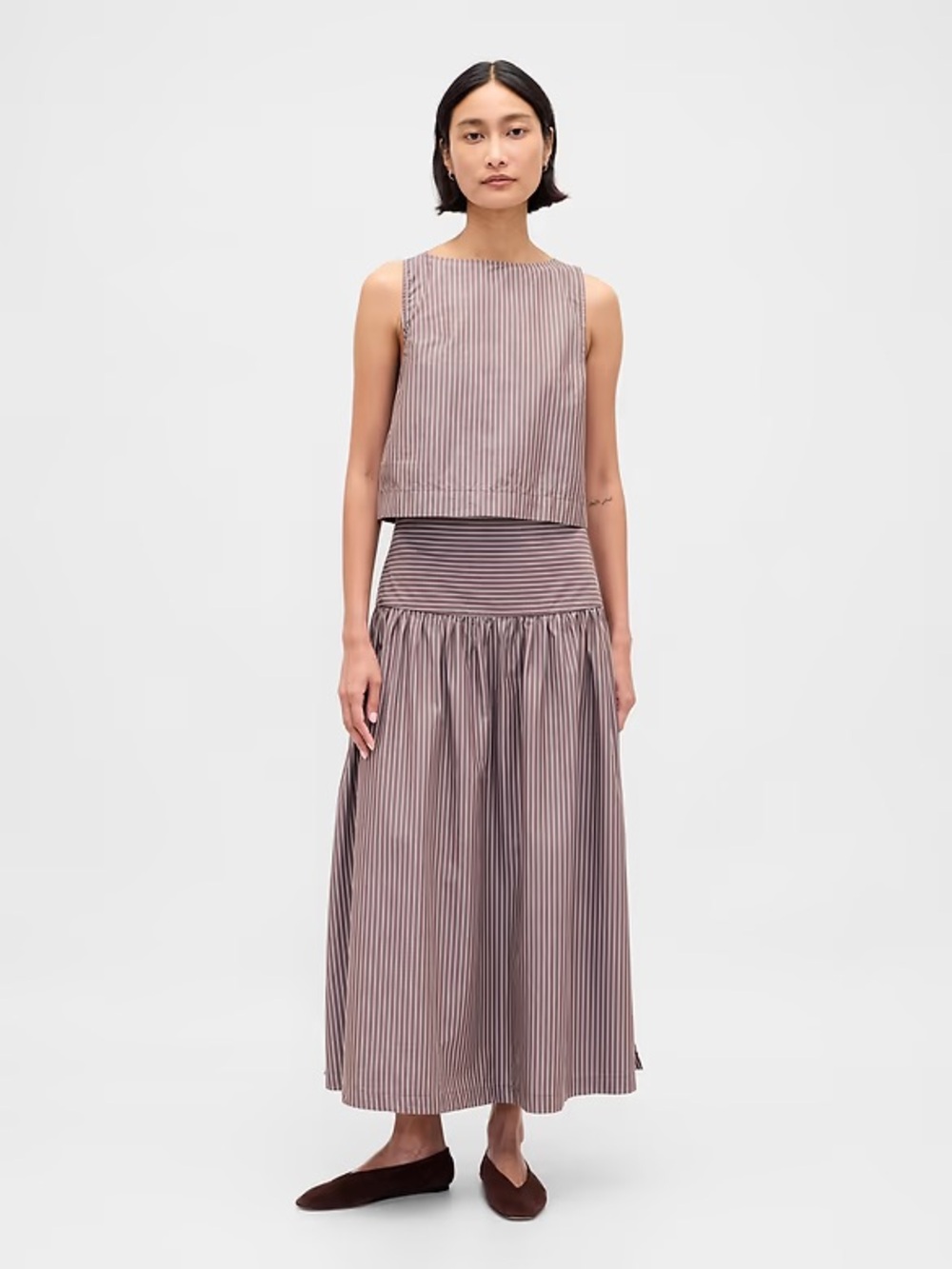 GAP Poplin Stripe Skirt Set
